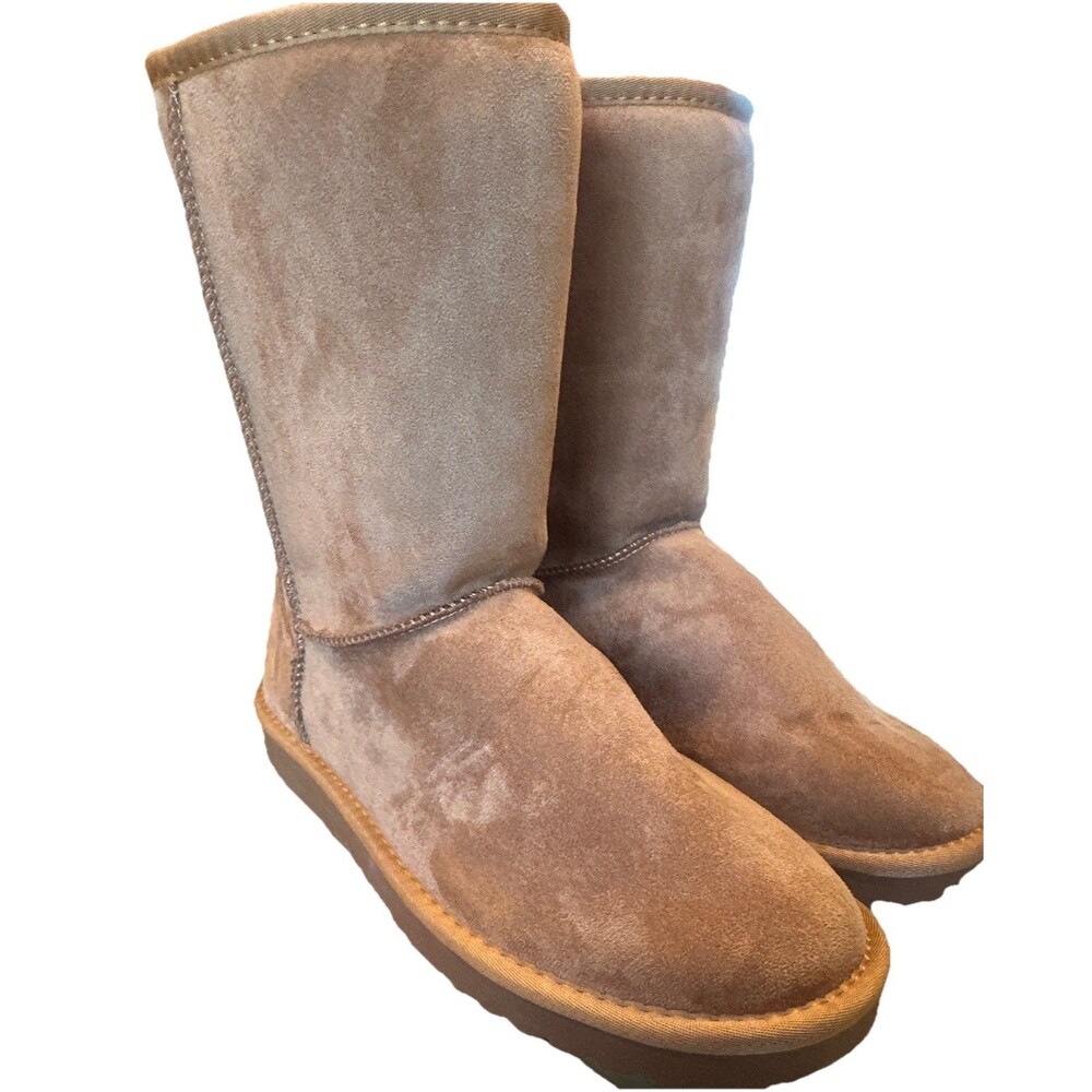 Maurices Supercush Charlie Tall Winter Boots Womens 10 Brown Faux Fur Pull On